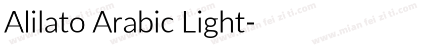 Alilato Arabic Light字体转换